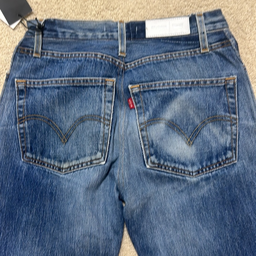 Re/Done Classic Indigo Straight Leg Jeans - Picture 9 of 16